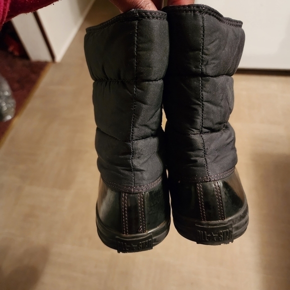 Converse All Star Lace Up Black Boots Womens Size 9.5 - Picture 7 of 11